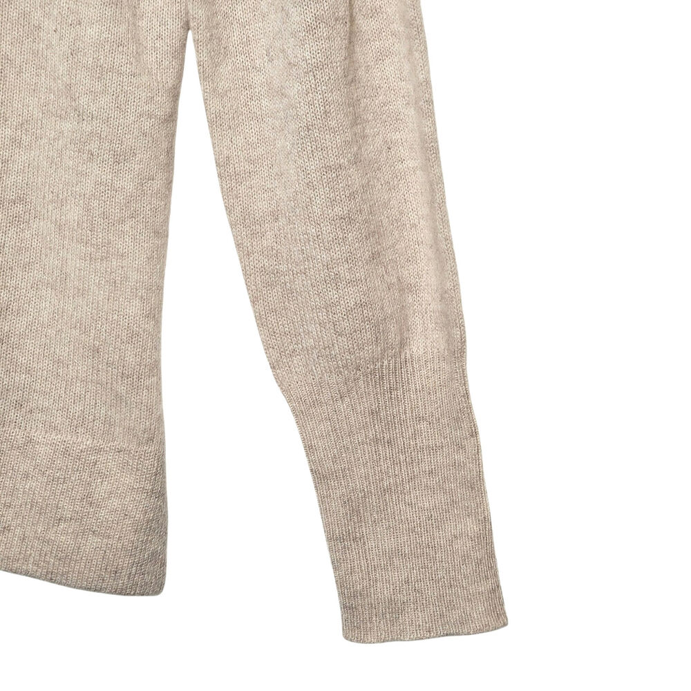 Halogen 100% Cashmere V Neck Pullover Sweater Long Sleeve Beige Cream M Classic - Picture 5 of 11